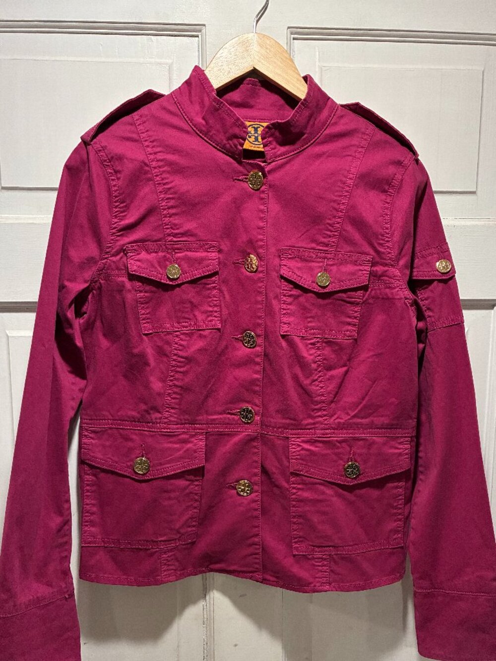 Tory Burch~ Magenta Utility Jacket